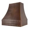 Premier Copper Products Shop By Brand Premier Copper 36 In. Correa Wall Mounted Range Hood In Hammered Copper