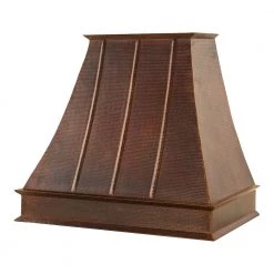 Premier Copper Products Shop By Brand Premier Copper 38 In. Euro Wall Mounted Range Hood In Hammered Copper