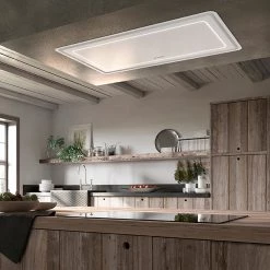 Shop By Brand Faber High-Light 36" White Matte Island Canopy Range Hood