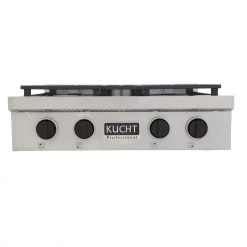Shop By Brand Kucht 30 In. Professional 4 Burner Gas Stovetop In Stainless Steel (KFX309T)