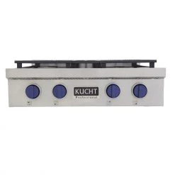 Shop By Brand Kucht 30 In. Professional 4 Burner Gas Stovetop In Stainless Steel (KFX309T)