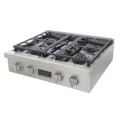 Shop By Brand Kucht 30 In. Professional 4 Burner Gas Stovetop In Stainless Steel (KFX309T)