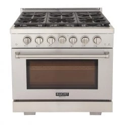 Kucht 36 In. 5.2 Cu. Ft. All Gas Range In Stainless Steel With Accents (KFX360)