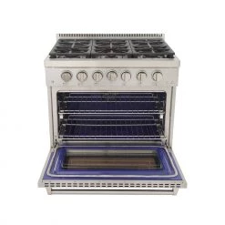 Kucht 36 In. 5.2 Cu. Ft. All Gas Range In Stainless Steel With Accents (KFX360)