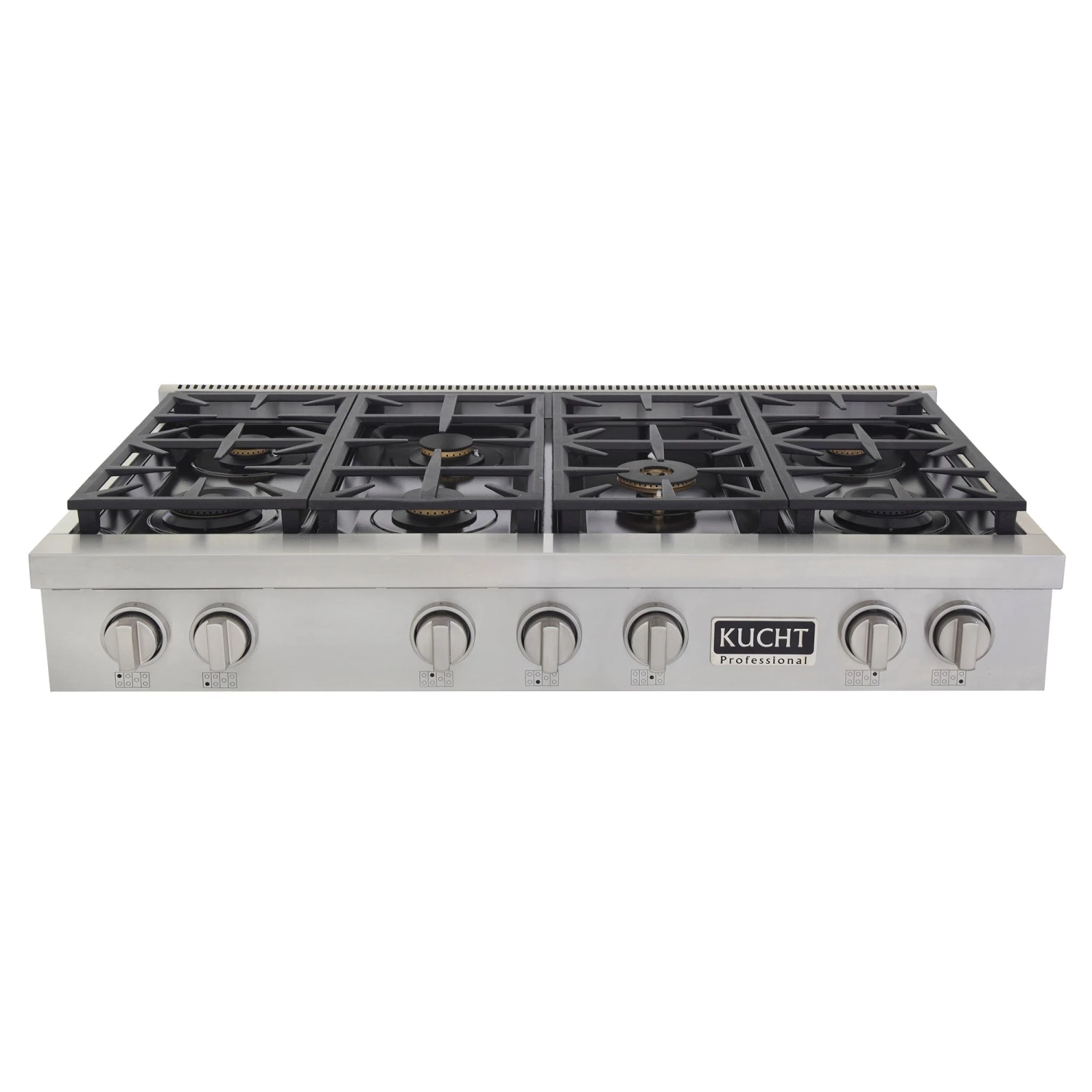 Kucht 48 In. Professional 6 Burner Gas Stovetop In Stainless Steel And Accents (KFX489T) 1 Kucht 48 In. Professional 6 Burner Gas Stovetop In Stainless Steel And Accents (KFX489T)
