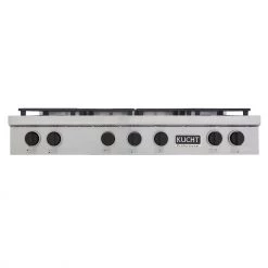 Kucht 48 In. Professional 6 Burner Gas Stovetop In Stainless Steel And Accents (KFX489T) 13 Kucht 48 In. Professional 6 Burner Gas Stovetop In Stainless Steel And Accents (KFX489T)