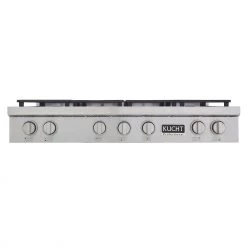 Kucht 48 In. Professional 6 Burner Gas Stovetop In Stainless Steel And Accents (KFX489T) 12 Kucht 48 In. Professional 6 Burner Gas Stovetop In Stainless Steel And Accents (KFX489T)