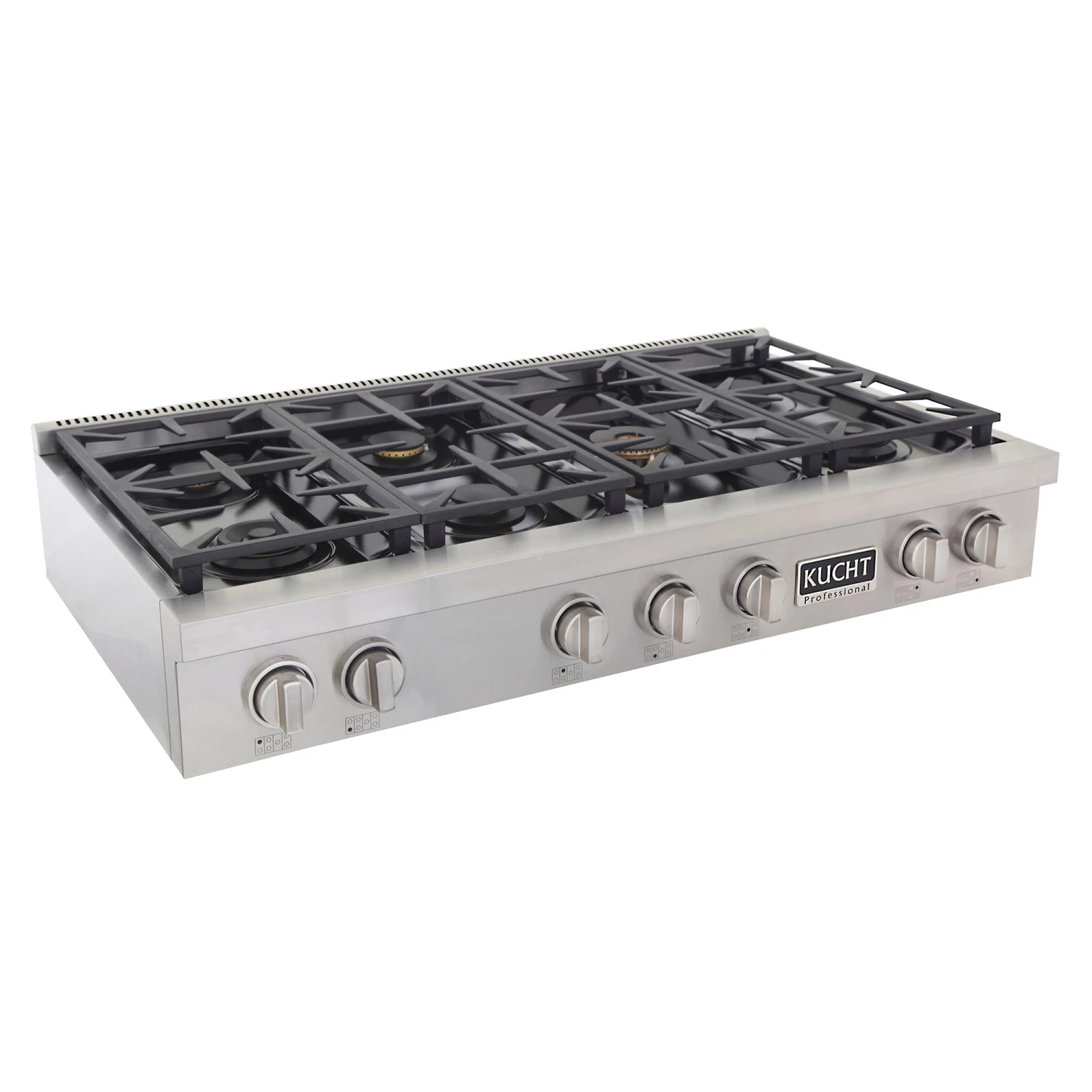 Kucht 48 In. Professional 6 Burner Gas Stovetop In Stainless Steel And Accents (KFX489T) 3 Kucht 48 In. Professional 6 Burner Gas Stovetop In Stainless Steel And Accents (KFX489T)