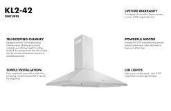ZLINE Kitchen And Bath ZLINE Convertible Vent Wall Mount Range Hood In Stainless Steel (KL2) Shop By Mount 40 ZLINE Kitchen And Bath ZLINE Convertible Vent Wall Mount Range Hood In Stainless Steel (KL2) Shop By Mount