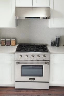 Shop By Brand Kucht 30 In. 4.2 Cu. Ft. Professional All Gas Range In Stainless Steel With Color Options (KNG301)