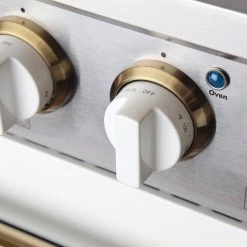 Kucht 30 In. 4.2 Cu. Ft. Professional All Gas Range In Stainless Steel With White Door And Accents (KNG301-W) Shop By Brand