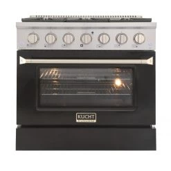 Kucht 36 In. 5.2 Cu. Ft. Professional All Gas Range In Stainless Steel With Color Options (KNG361)
