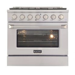 Kucht 36 In. 5.2 Cu. Ft. Professional All Gas Range In Stainless Steel With Color Options (KNG361)