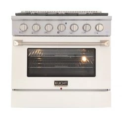 Kucht 36 In. 5.2 Cu. Ft. Professional All Gas Range In Stainless Steel With Color Options (KNG361)