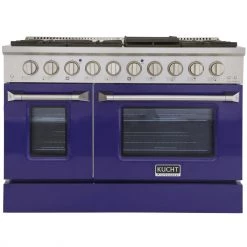 Shop By Brand Kucht 48 In. 6.7 Cu. Ft. Professional All Gas Range In Stainless Steel With Color Options (KNG481)