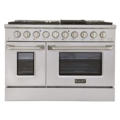 Shop By Brand Kucht 48 In. 6.7 Cu. Ft. Professional All Gas Range In Stainless Steel With Color Options (KNG481)