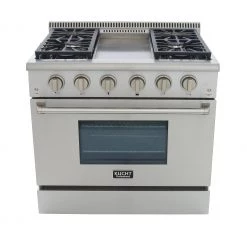 Kucht 36 In. 5.2 Cu. Ft. Professional All Gas Range In Stainless Steel And Accents (KRG3609U) Shop By Brand 32 Kucht 36 In. 5.2 Cu. Ft. Professional All Gas Range In Stainless Steel And Accents (KRG3609U) Shop By Brand