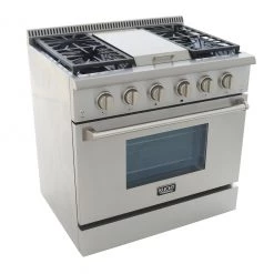 Kucht 36 In. 5.2 Cu. Ft. Professional All Gas Range In Stainless Steel And Accents (KRG3609U) Shop By Brand 34 Kucht 36 In. 5.2 Cu. Ft. Professional All Gas Range In Stainless Steel And Accents (KRG3609U) Shop By Brand