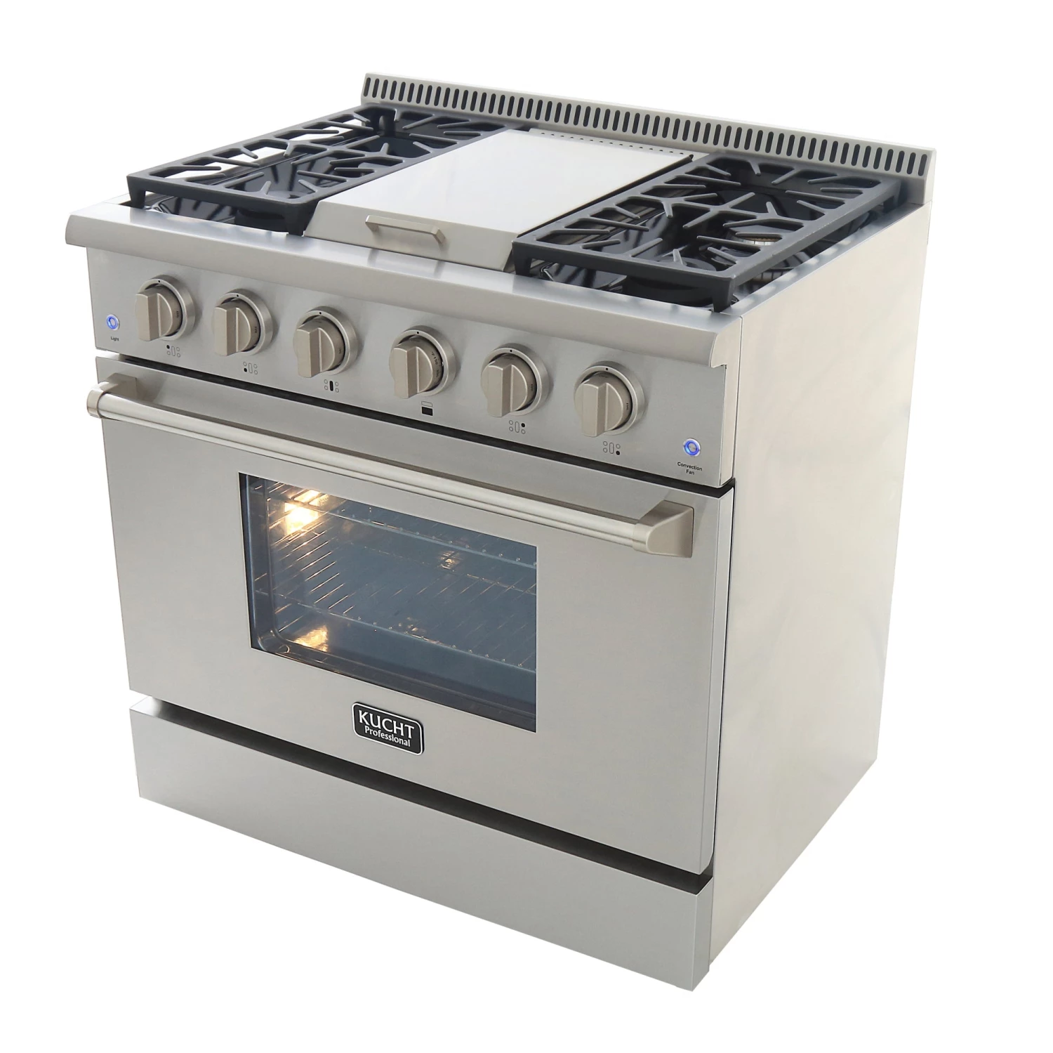 Kucht 36 In. 5.2 Cu. Ft. Professional All Gas Range In Stainless Steel And Accents (KRG3609U) Shop By Brand 10 Kucht 36 In. 5.2 Cu. Ft. Professional All Gas Range In Stainless Steel And Accents (KRG3609U) Shop By Brand