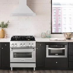 ZLINE Kitchen And Bath ZLINE 30 In. Stainless Steel Range Hood With Stainless Steel Handle And Colored Shell Options (KB4STX-30) Shop By Brand