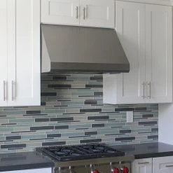 Faber Maestrale 18 Wall Mount Range Hood With Size Options In Stainless Steel