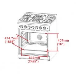 Shop By Brand Forno Capriasca - Titanium 30 In. 4.53 Cu. Ft. Professional Freestanding Dual Fuel Range (FFSGS6187-30)