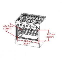 Forno Galiano Gold Professional - 36 Inch 5.32 Cu.ft. Freestanding All Gas Range (FFSGS6244-36) 25 Forno Galiano Gold Professional - 36 Inch 5.32 Cu.ft. Freestanding All Gas Range (FFSGS6244-36)
