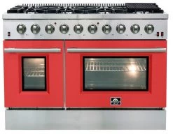 Shop By Brand Forno Galiano Professional 48 In. 6.58 Cu. Ft. Range With Gas Stove And Gas Oven In Stainless Steel (FFSGS6244-48)
