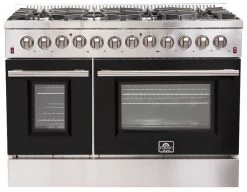 Forno Galiano Professional - 48 In. 6.58 Cu. Ft. Dual Fuel Range With Gas Stove And Electric Oven In Stainless Steel (FFSGS6156-48)