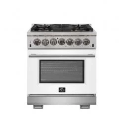 Shop By Brand Forno Capriasca - Titanium 30 In. 4.53 Cu. Ft. Professional Freestanding Dual Fuel Range (FFSGS6187-30)