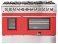 Forno Galiano Professional - 48 In. 6.58 Cu. Ft. Dual Fuel Range With Gas Stove And Electric Oven In Stainless Steel (FFSGS6156-48)