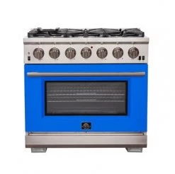 Shop By Brand Forno Capriasca 36 In. 5.36 Cu. Ft. Professional Freestanding Range With Gas Stove And Gas Oven (FFSGS6260-36)