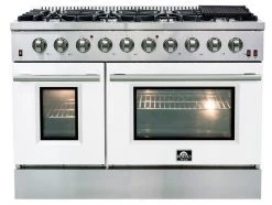 Shop By Brand Forno Galiano Professional 48 In. 6.58 Cu. Ft. Range With Gas Stove And Gas Oven In Stainless Steel (FFSGS6244-48)