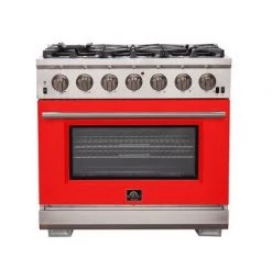 Shop By Brand Forno Capriasca 36 In. 5.36 Cu. Ft. Professional Freestanding Range With Gas Stove And Gas Oven (FFSGS6260-36)