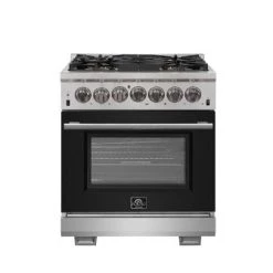 Shop By Brand Forno Capriasca - Titanium 30 In. 4.53 Cu. Ft. Professional Freestanding Dual Fuel Range (FFSGS6187-30)