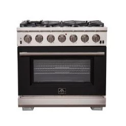 Shop By Brand Forno Capriasca 36 In. 5.36 Cu. Ft. Professional Freestanding Range With Gas Stove And Gas Oven (FFSGS6260-36)