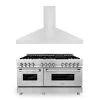 ZLINE Kitchen And Bath ZLINE 60 In. Kitchen Package With Stainless Steel Dual Fuel Range And Convertible Vent Range Hood (2KP-RARH60)
