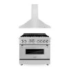 ZLINE Kitchen And Bath 2-Piece Kitchen Packages ZLINE 36 In. Kitchen Package With Stainless Steel Gas Range And Convertible Vent Range Hood (2KP-RGRH36)