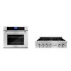 ZLINE Kitchen And Bath ZLINE Kitchen Package With 36 In. Stainless Steel Rangetop And 30 In. Single Wall Oven (2KP-RTAWS36) 2-Piece Kitchen Packages