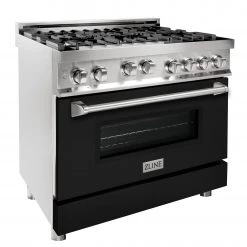 ZLINE Kitchen And Bath ZLINE 36 In. Professional 4.6 Cu. Ft. 6 Gas On Gas Range In Stainless Steel With Color Door Options (RG36) Shop By Brand