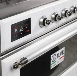 ILVE Majestic II 36 Inch Series Freestanding Dual Fuel Single Oven Range In White Gloss (UM09FDNS3WHCNG)