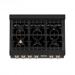 ZLINE Kitchen And Bath ZLINE Autograph Edition 36 In. Porcelain Rangetop With 6 Gas Burners In Black Stainless Steel And Gold Accents (RTBZ-36-G) Shop By Brand 13 ZLINE Kitchen And Bath ZLINE Autograph Edition 36 In. Porcelain Rangetop With 6 Gas Burners In Black Stainless Steel And Gold Accents (RTBZ-36-G) Shop By Brand