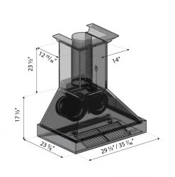 ZLINE Kitchen And Bath ZLINE Shiplap Wooden Wall Range Hood With Stainless Steel Accent (365YY) Shop By Brand