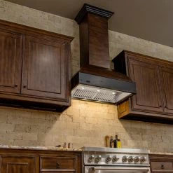 ZLINE Kitchen And Bath ZLINE 36 In. Wooden Wall Mount Range Hood In Antigua And Walnut Includes Remote Motor 400/700CFM Options (369AW-RD/RS) Shop By Brand