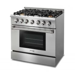 THOR Kitchen 36 Inch Professional Gas Range In Stainless Steel