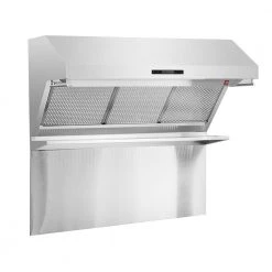 Shop By Brand Forno Savona - 48 In. Wall Mount Range Hood & Back Splash With Red Warming Light In Stainless Steel (FRHWM5029-48HB)