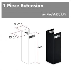 ZLINE Kitchen And Bath ZLINE 1-36 In. Chimney Extension For 9 Ft. To 10 Ft. Ceilings (1PCEXT-BSKEN)