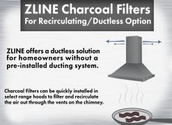 ZLINE Kitchen And Bath Range Hood Accessories ZLINE 1 Set Of 2 Charcoal Filters For Range Hoods With Recirculating Option (CF1)