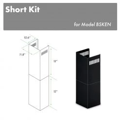 ZLINE Kitchen And Bath ZLINE 2-12 In. Short Chimney Pieces For 7 Ft. To 8 Ft. Ceilings (SK-BSKEN) Range Hood Accessories