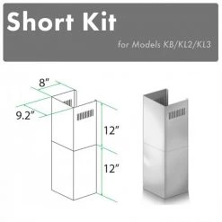 ZLINE Kitchen And Bath ZLINE 2-12 In. Short Chimney Pieces For 7.4 Ft. To 8 Ft. Ceilings (SK-KB/KL2/KL3)